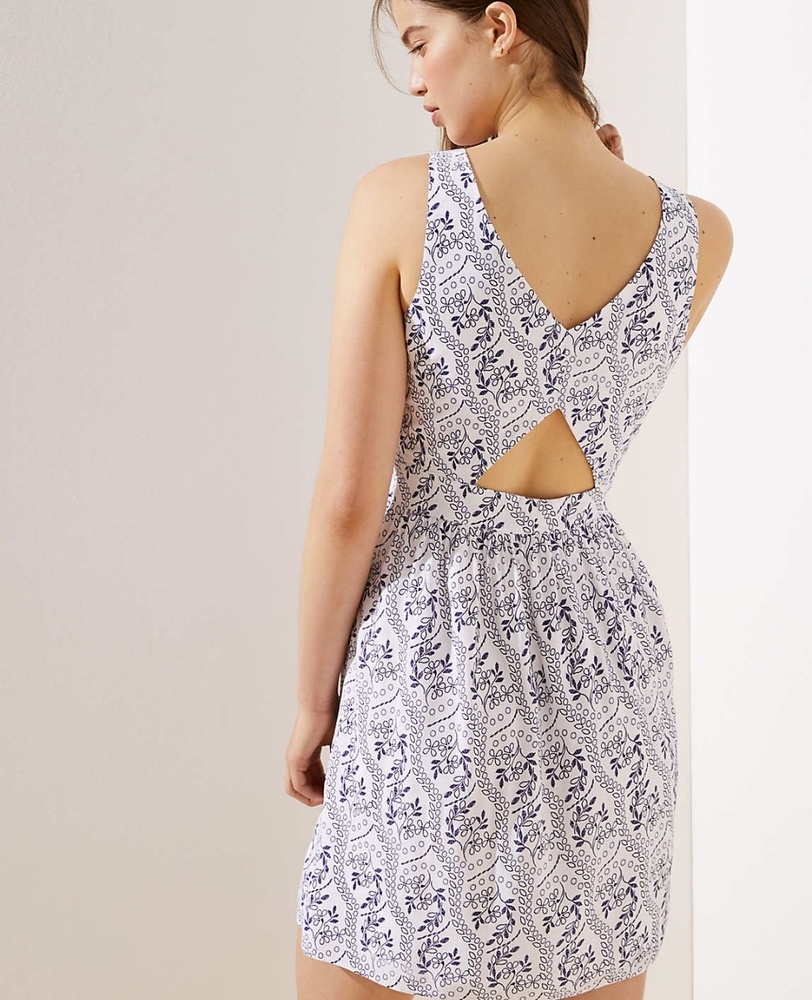 NWT LOFT Floral Cutout Back Dress